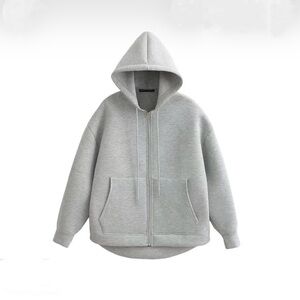 Zara Gray Hooded Jacket